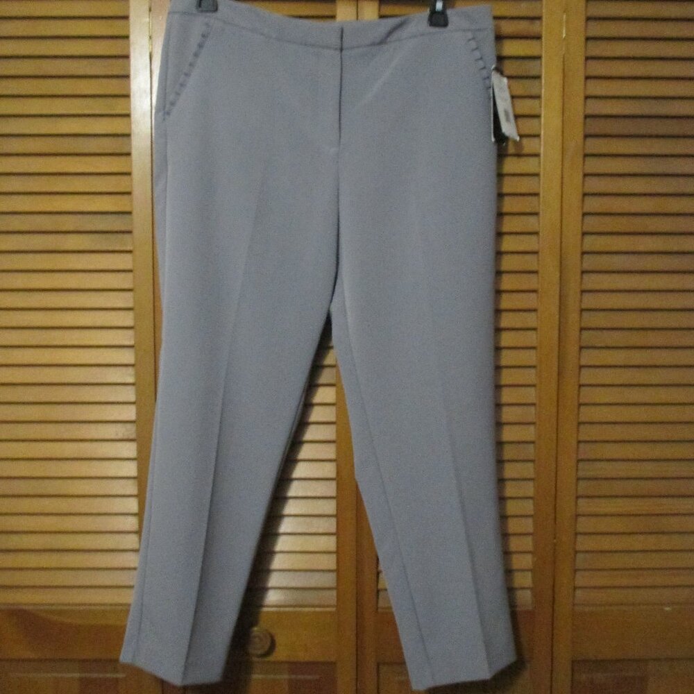 Zac & Rachel NEW light gray dress pants with stretch, ankle length size 14